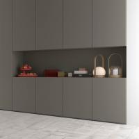 Wide bases with doors matched with wall units from the same collection