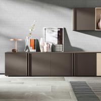 Layout composed of 2 Plan cabinets cm 128 equipped with vertical Z handle