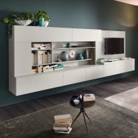 Composition with Plan drop down door cabinets together with element from the same collection