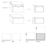Plan drop down door cabinet - included top and positioning