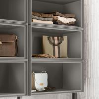 Open compartment without shelf - ideal for storing bags and other items you need easy access to