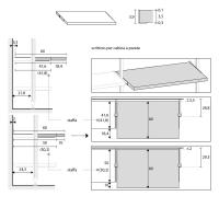 Betis wardrobe - specific measurements and positioning for the desk with wall-mounted upright