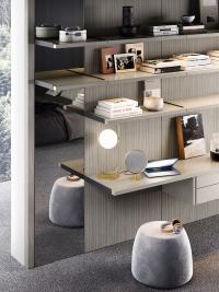 Mirror panels can also be accessorised with shelves (back panel finish not available)