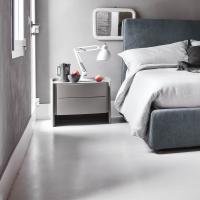 Amandla 2-drawer bedside table available in several matt lacquered finishes