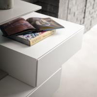 Detail of the Avana bedside table with push-pull mechanism