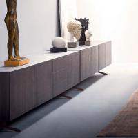Roswell modern wooden sideboard with push-pull doors