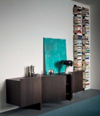Arrow two-tone sideboard, with central hinged doors with 180° opening