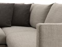 Detail of Jude sofa with Valentino textured fabric cover 