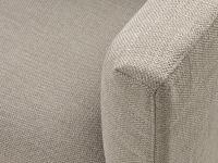 Detail of Jude sofa with tailored Valentino textured fabric cover 