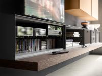 Plan Square 96 cm wide wall unit used as a DVD holder