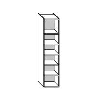 Player wardrobe with bookcase - width cm 54 and height at will among cm 226,3 - 239,1 - 255,1 - 290,3