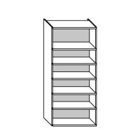 Player wardrobe with bookcase - width cm 110,6 and height at will among cm 226,3 - 239,1 - 255,1 - 290,3