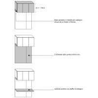 Characteristics of the Player modern bridge wardrobe for hinged compositions