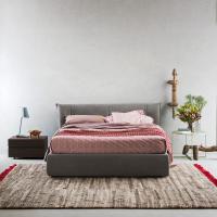 Panama modern design upholstered bed with sommier bed frame