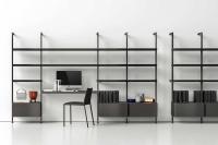 Betis bookcase perfect also for the home-office thanks to the practical desk
