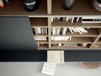 Aliant p.32 modular bookcase with doors and veneered elements in different shades