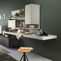 Plan wall-mounted desk is perfect combined with other elements from the same collection