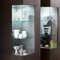 Start display cabinet with one door  - detail of the display cabinet in Platinium lacquered Decor
