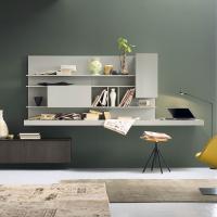 Plan wall unit with hinged door perfect in combination with other elements from the same collection collezione