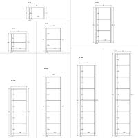 Wall unit with hinged door Plan - specific internal dimensions