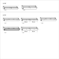 Plan drop down door wall cabinet model and measurements (Larghezza cm 160 - 192)