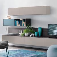 The Plan wall unit with vasistas door is perfect for positioning at the top of a wall composition