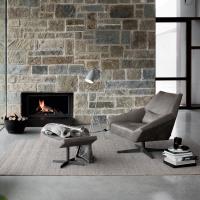 Coline armchair with matching footrest
