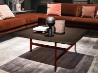 Jarno modern round coffee table in the squared version of 100x100 cm