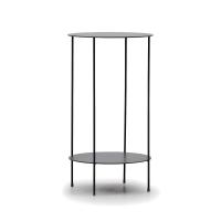 Banks round metal end table available in two models