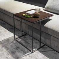 Turku C-shaped coffee table for the side of the sofa
