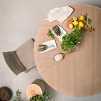 Eight dining wood table, the top remsembles a clock face