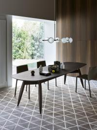 Gunnar elegant living-room table with nordic style with rectangular shaped top
