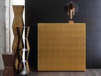 Fado modern cupboard in Gold Leaf finish matched to Cult column