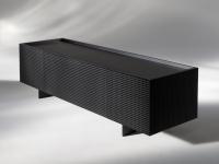 Design TV cabinet Fado in black matt lacquer