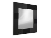 Specchio con cornice tridimensionale Field laccato opaco nero