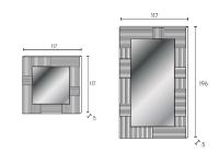Schemi e dimensioni dello specchio Field nei due modelli disponibili