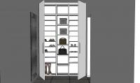3D Bedroom Project - open wardrobe with shoe racks