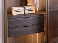 Hanging chest of two drawers matching the rest of the interior finish