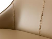 Detail of the visible stitching to match the leather upholstery