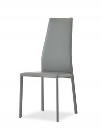 Hekla chair with high backrest covered in belting leather.