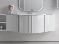 Atlantic curved bathroom cabinet with double curved end units at both ends, configuration that can be created using the product card in the alternative products at the bottom of the page