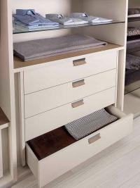 Lacquered drawers with matching leather top and handles