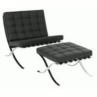 Barcelona ottoman designed by L.M. Van der Rohe - with matching Barcelona armchair