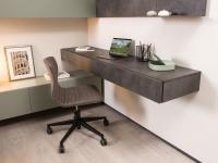 Plan living room base unit with drawers with integrated single top used as a writing desk with under-top drawer