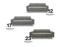 Balmoral sectional and versatile sofa bed with three different armrest sizes