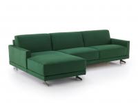 Balmoral sofa bed with chaise longue and 12 cm armrests