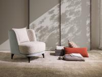 Amanda low armchair without armrests - only 70 cm in width