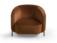 Bailey armchair with a large, low and comfortable padded seat