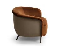 A side view of the Bailey armchair in the two-tone version