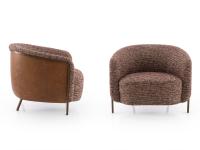 A view of the Bailey armchair from the front and the side